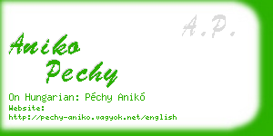 aniko pechy business card