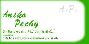 aniko pechy business card